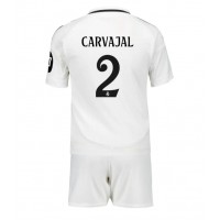 Real Madrid Daniel Carvajal #2 Hjemmebanesæt Børn 2024-25 Kortærmet (+ Korte bukser)